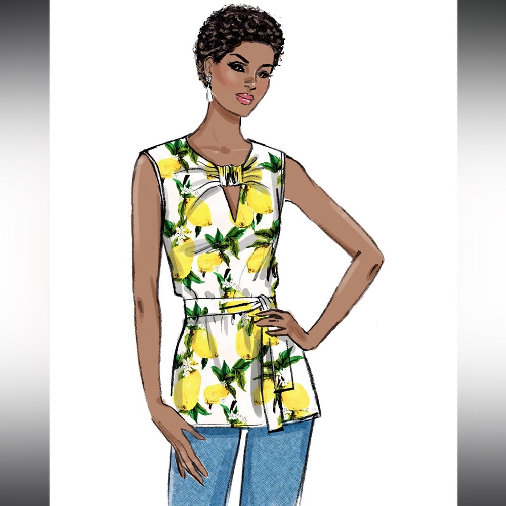 Butterick Sewing Pattern B6876 | Tunic Blouse w/Sash & Top | 8-16 | New - Picture 3 of 13